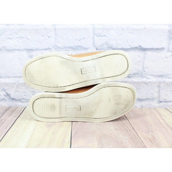 LL Bean Tan Leather Mule Flat Slide Moc Toe Open Back Loafer Size 6 M - Picture 9 of 9